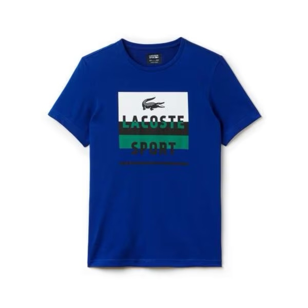 Lacoste Men's Sport Print And Lettering Jersey Tennis T-Shirt
